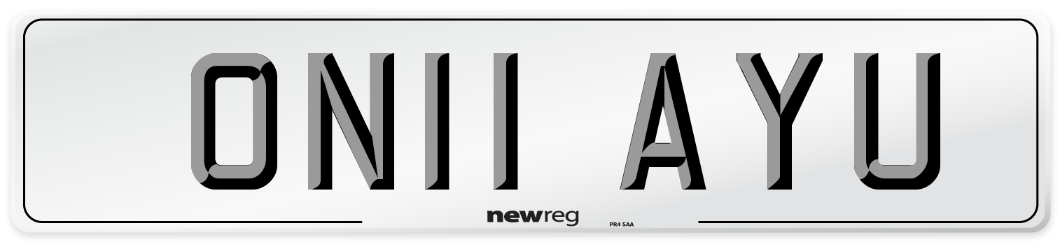 ON11 AYU Number Plate from New Reg